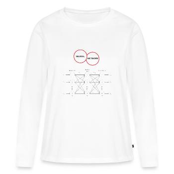 Neuronale Netze - Frauen Premium Bio Langarmshirt - Weiß - Vorne - Julia (174cm)