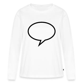 Speech Bubble - T-shirt manches longues Premium bio Femme - blanc - Devant - Julia (174cm)
