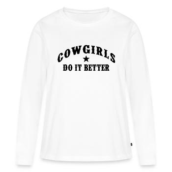 Cowgirls Do It Better - Star - Women's Premium Organic Long Sleeve Shirt - white - Front - Julia (174cm)