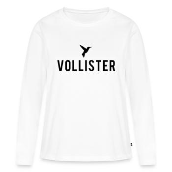 VOLLISTER - T-shirt manches longues Premium bio Femme - blanc - Devant - Julia (174cm)