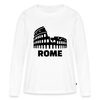 Rome - T-shirt manches longues Premium bio Femme - blanc - Devant - Julia (174cm)