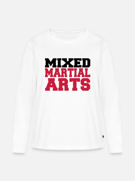 Mixed Martial Arts - Frauen Premium Bio Langarmshirt - Weiß