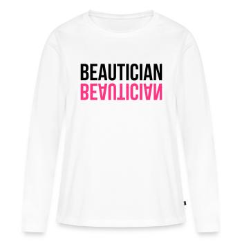Esthéticienne / Esthétique / Beauté / Esthétique - T-shirt manches longues Premium bio Femme - blanc - Devant - Julia (174cm)