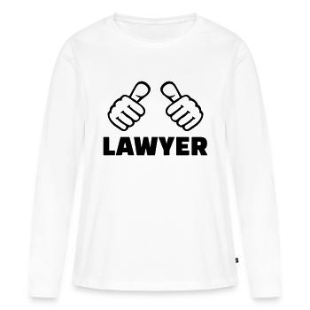 Anwalt - Frauen Premium Bio Langarmshirt - Weiß - Vorne - Julia (174cm)