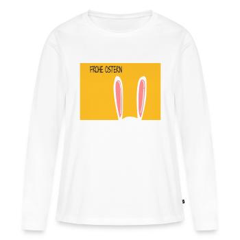 Frohe Ostern - Frauen Premium Bio Langarmshirt - Weiß - Vorne - Julia (174cm)