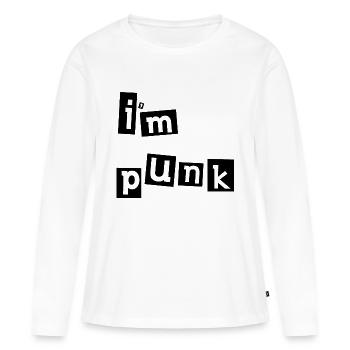 Je suis punk - T-shirt manches longues Premium bio Femme - blanc - Devant - Julia (174cm)