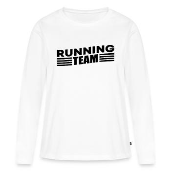 Running Team Running Marathon Trailrun Gift - Women's Premium Organic Long Sleeve Shirt - white - Front - Julia (174cm)