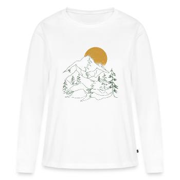 Alpes du Cervin - T-shirt manches longues Premium bio Femme - blanc - Devant - Julia (174cm)
