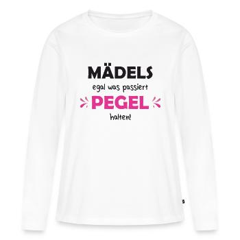 Mädels Pegel Halten Junggesellenabschied Braut - Frauen Premium Bio Langarmshirt - Weiß - Vorne - Julia (174cm)