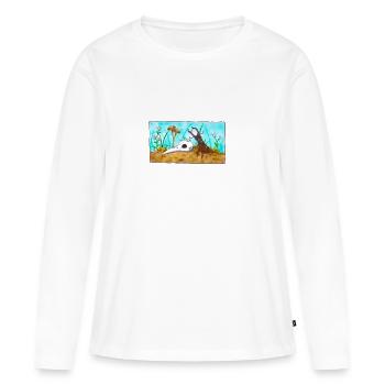 Un scarabée - T-shirt manches longues Premium bio Femme - blanc - Devant - Julia (174cm)