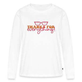 Thanks for everything! - Frauen Premium Bio Langarmshirt - Weiß - Vorne - Julia (174cm)