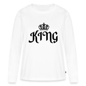 King - Women's Premium Organic Long Sleeve Shirt - white - Front - Julia (174cm)