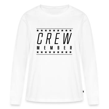 Membre d’équipage - T-shirt manches longues Premium bio Femme - blanc - Devant - Julia (174cm)