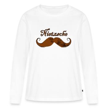 Nietzsche - T-shirt manches longues Premium bio Femme - blanc - Devant - Julia (174cm)