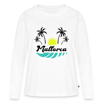 Majorque - T-shirt manches longues Premium bio Femme - blanc - Devant - Julia (174cm)