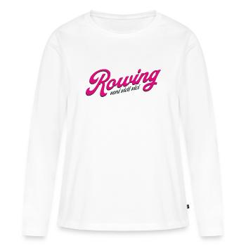 Aviron - veni vidi vici - Aviron Rameur Rameur - T-shirt manches longues Premium bio Femme - blanc - Devant - Julia (174cm)