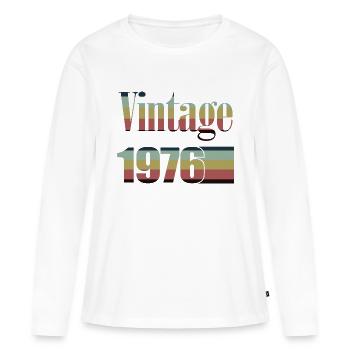 1976 anniversaire 1976 né en 1976 anniversaire - T-shirt manches longues Premium bio Femme - blanc - Devant - Julia (174cm)