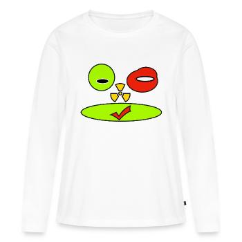Außerirdischer - Frauen Premium Bio Langarmshirt - Weiß - Vorne - Julia (174cm)