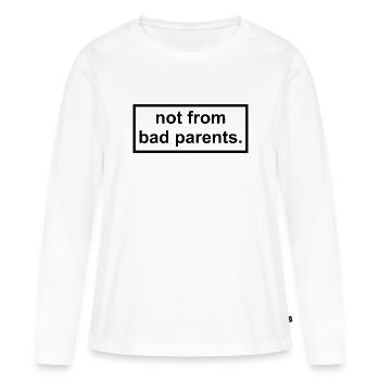 pas de mauvais parents - T-shirt manches longues Premium bio Femme - blanc - Devant - Julia (174cm)