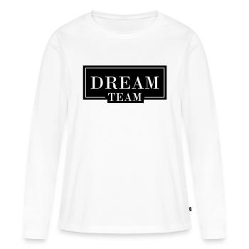 Équipe de rêve - T-shirt manches longues Premium bio Femme - blanc - Devant - Julia (174cm)