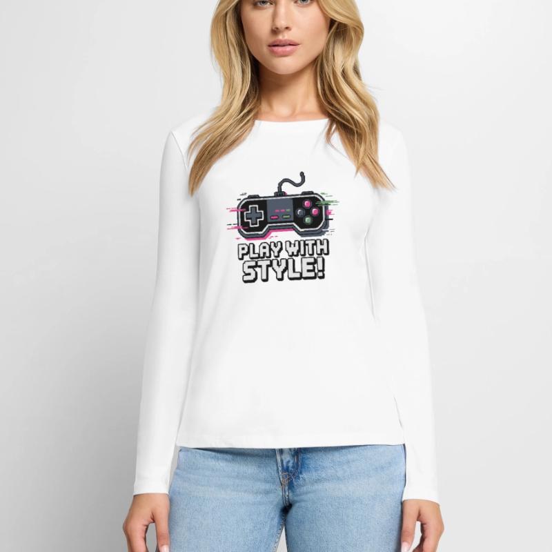 VIDEO GAME CONTROLLERS Women's Premium Organic Long Sleeve Shirt