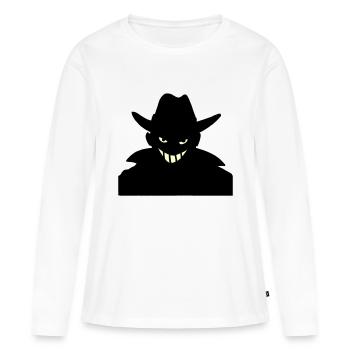 Agent XXY - T-shirt manches longues Premium bio Femme - blanc - Devant - Julia (174cm)
