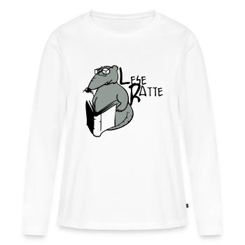 leseratte - Frauen Premium Bio Langarmshirt - Weiß - Vorne - Julia (174cm)