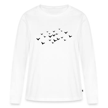 Birds - Bird - Women's Premium Organic Long Sleeve Shirt - white - Front - Julia (174cm)