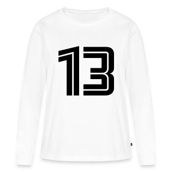 13 - Women's Premium Organic Long Sleeve Shirt - white - Front - Julia (174cm)