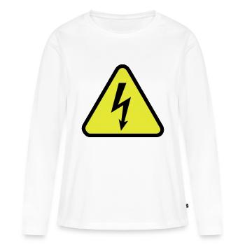 Strom - Frauen Premium Bio Langarmshirt - Weiß - Vorne - Julia (174cm)