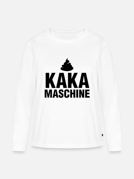 KAKA MASCHINE - Frauen Premium Bio Langarmshirt - Weiß