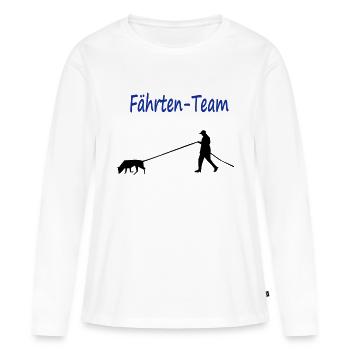 Faehrtenhund_cb - Frauen Premium Bio Langarmshirt - Weiß - Vorne - Julia (174cm)