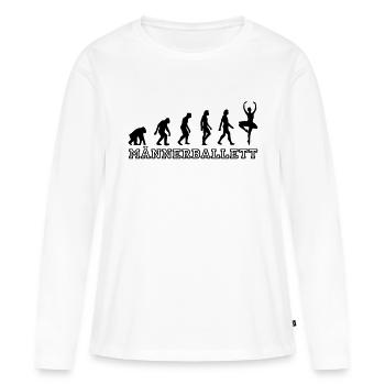 Männerballett Evolution Ballerina - Frauen Premium Bio Langarmshirt - Weiß - Vorne - Julia (174cm)