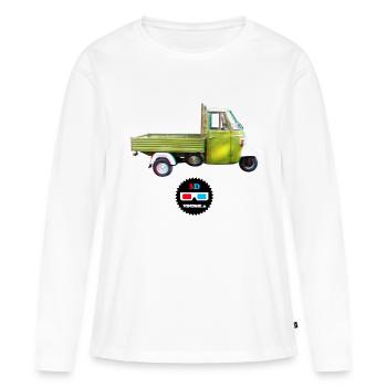 Vintage - Ape 3D - Women's Premium Organic Long Sleeve Shirt - white - Front - Julia (174cm)