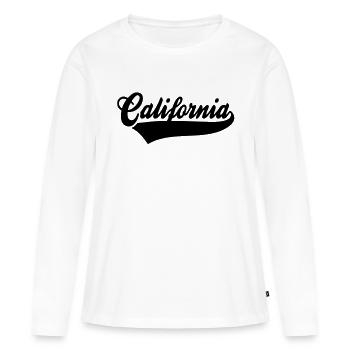 Californie - T-shirt manches longues Premium bio Femme - blanc - Devant - Julia (174cm)
