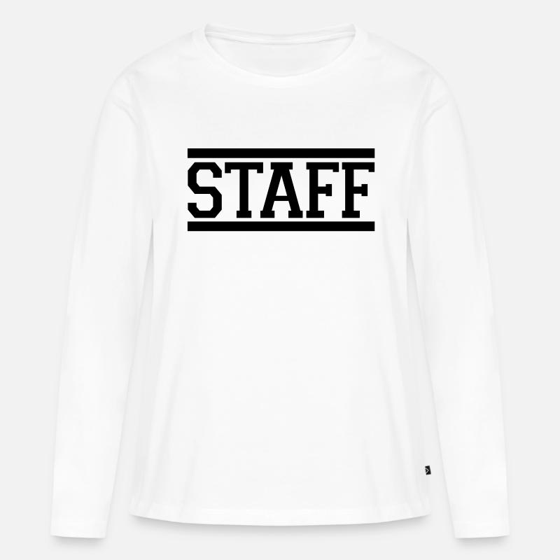 staff - Frauen Premium Bio Langarmshirt - Weiß