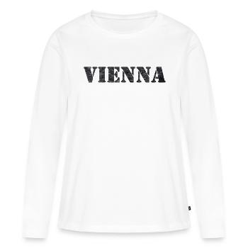 VIENNA - Women's Premium Organic Long Sleeve Shirt - white - Front - Julia (174cm)