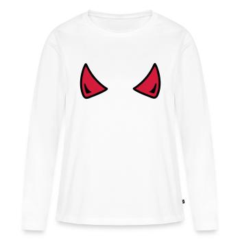 Devil - Women's Premium Organic Long Sleeve Shirt - white - Front - Julia (174cm)