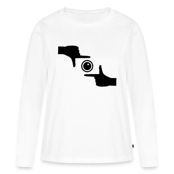 Photo - T-shirt manches longues Premium bio Femme - blanc - Devant - Julia (174cm)
