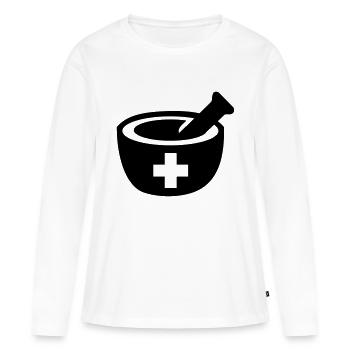 Apotheke - Frauen Premium Bio Langarmshirt - Weiß - Vorne - Julia (174cm)
