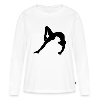 Turnerin, Bodenturnen, Kunstturnen - Frauen Premium Bio Langarmshirt - Weiß - Vorne - Julia (174cm)