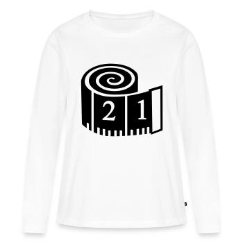 Couture - T-shirt manches longues Premium bio Femme - blanc - Devant - Julia (174cm)