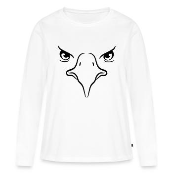 Adler schnabel adleraugen - Frauen Premium Bio Langarmshirt - Weiß - Vorne - Julia (174cm)