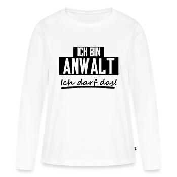 ich bin anwalt - Frauen Premium Bio Langarmshirt - Weiß - Vorne - Julia (174cm)