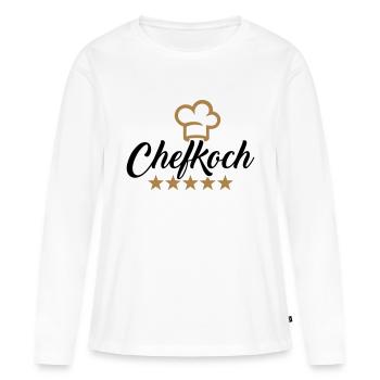 Chefkoch - Frauen Premium Bio Langarmshirt - Weiß - Vorne - Julia (174cm)