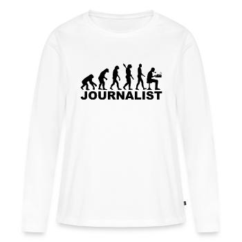 Journalist - Frauen Premium Bio Langarmshirt - Weiß - Vorne - Julia (174cm)