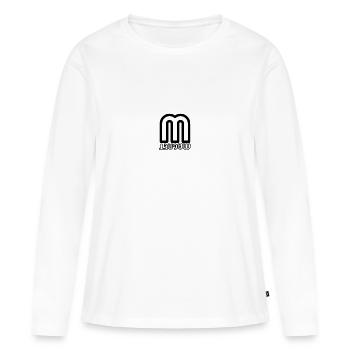 Aimant, simple - T-shirt manches longues Premium bio Femme - blanc - Devant - Julia (174cm)