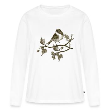 Bird - Women's Premium Organic Long Sleeve Shirt - white - Front - Julia (174cm)
