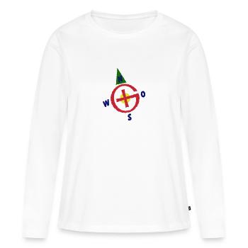 Geo caching 01 - Women's Premium Organic Long Sleeve Shirt - white - Front - Julia (174cm)
