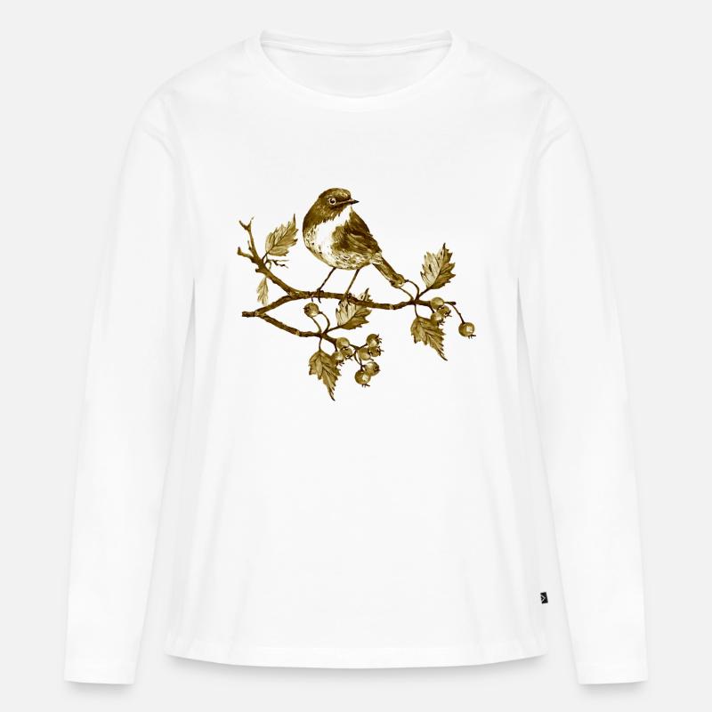 Bird - Women's Premium Organic Long Sleeve Shirt - white
